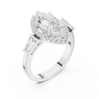 2.90 Carat Marquise Cut Lab-Grown Diamond Solitaire Ring in 14K / 18K Gold r, VVS1 Clarity – SGL Certified