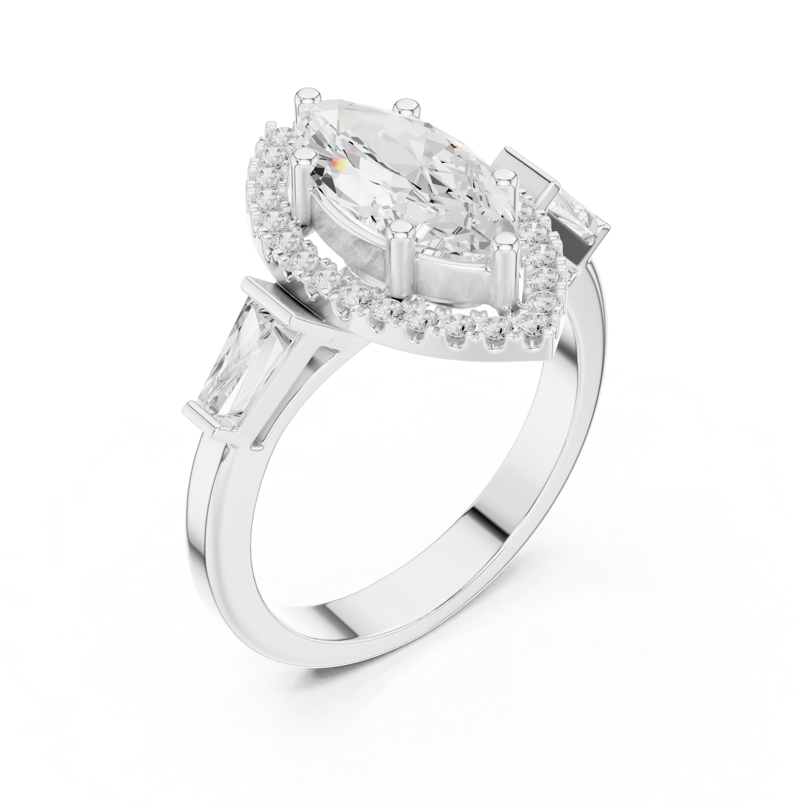 2.90 Carat Marquise Cut Lab-Grown Diamond Solitaire Ring in 14K / 18K Gold r, VVS1 Clarity – SGL Certified