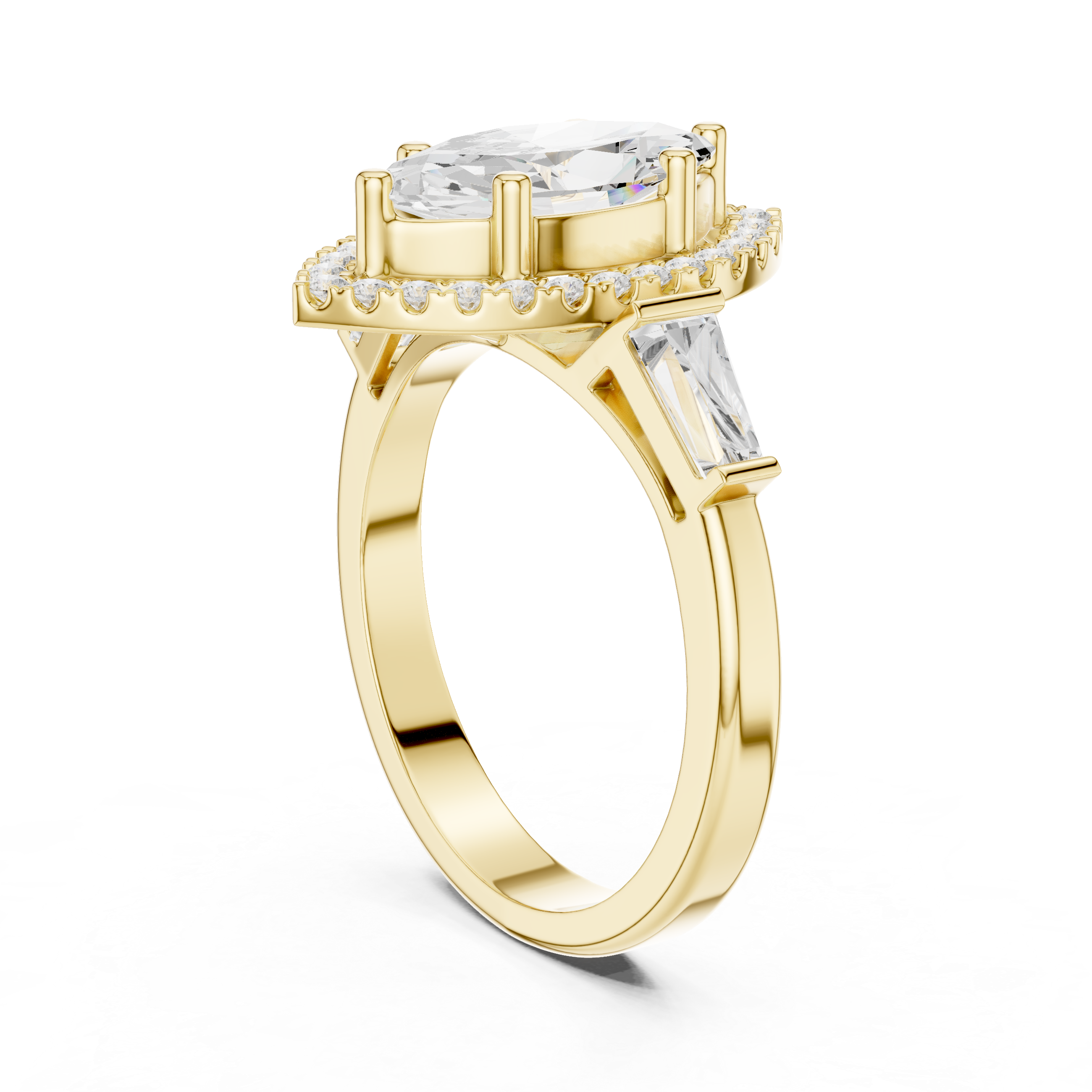 2.90 Carat Marquise Cut Lab-Grown Diamond Solitaire Ring in 14K / 18K Gold r, VVS1 Clarity – SGL Certified