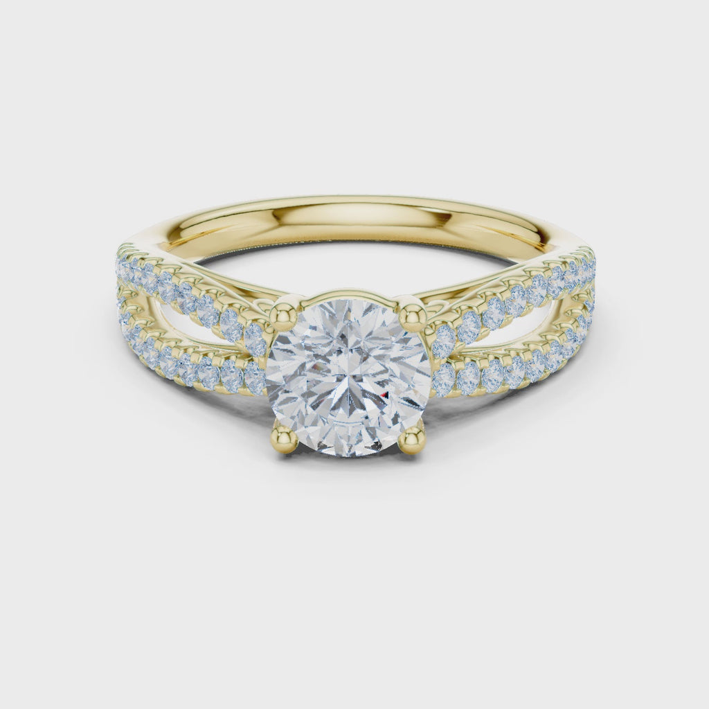 1.30 Carat Round Cut Lab-Grown Diamond Solitaire Ring in 14K / 18K Gold , VVS1 Clarity – SGL Certified
