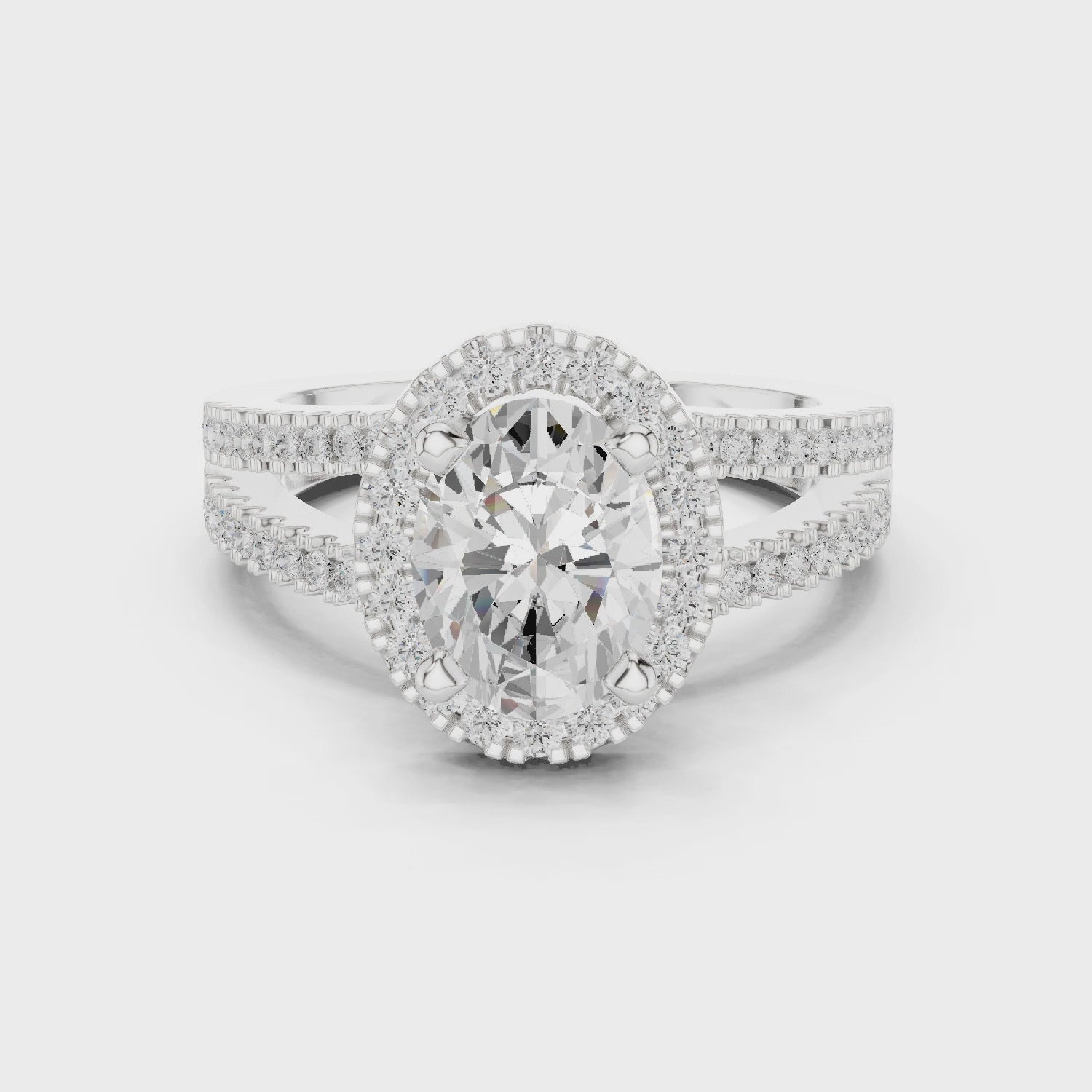 2.50 Carat Oval Cut Lab-Grown Diamond Engagement Ring