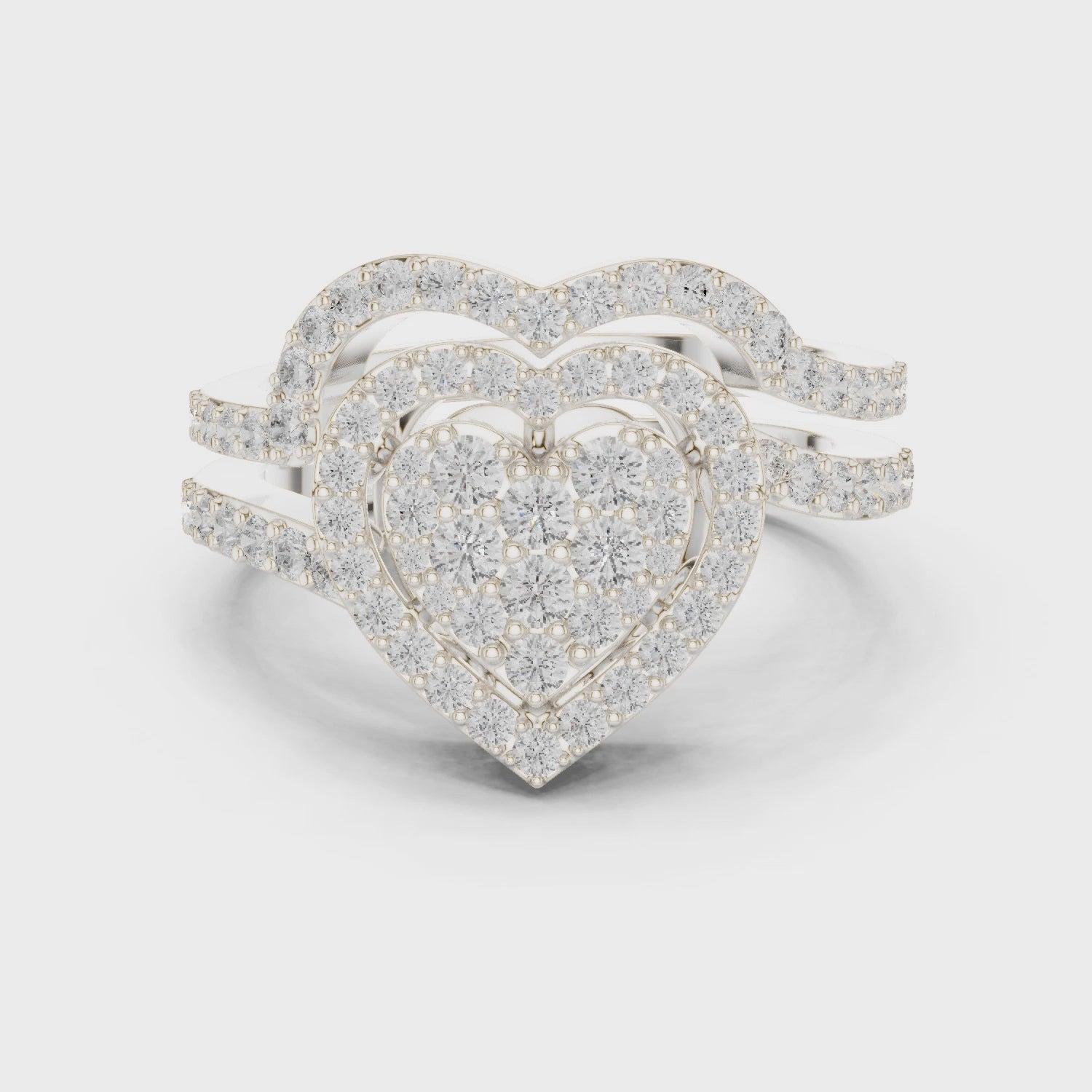 1 Carat Heart Shape Lab-Grown Diamond Engagement Ring