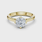 1 Carat Princess Cut Lab-Grown Diamond Engagement Ring in 14K / 18K Gold