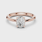 1 Carat Oval Cut Lab-Grown Diamond Engagement Ring in 14K White Gold ,VVS1 Clarity – SGL Certified
