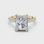 4.50 Carat Radiant Cut Lab-Grown Diamond Solitaire Ring in 14K / 18K Gold , VVS1 Clarity – SGL Certified