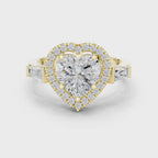 2.90 Carat Heart Cut Lab-Grown Diamond Solitaire Ring in 14K / 18K Gold , VVS1 Clarity – SGL Certified