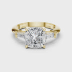 3.35 Carat Cushion Cut Lab-Grown Diamond Solitaire Ring in 14K / 18K Gold , VVS1 Clarity – SGL Certified