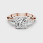 3.35 Carat Princess Cut Lab-Grown Diamond Solitaire Ring in 14K / 18K Gold , VVS1 Clarity – SGL Certified