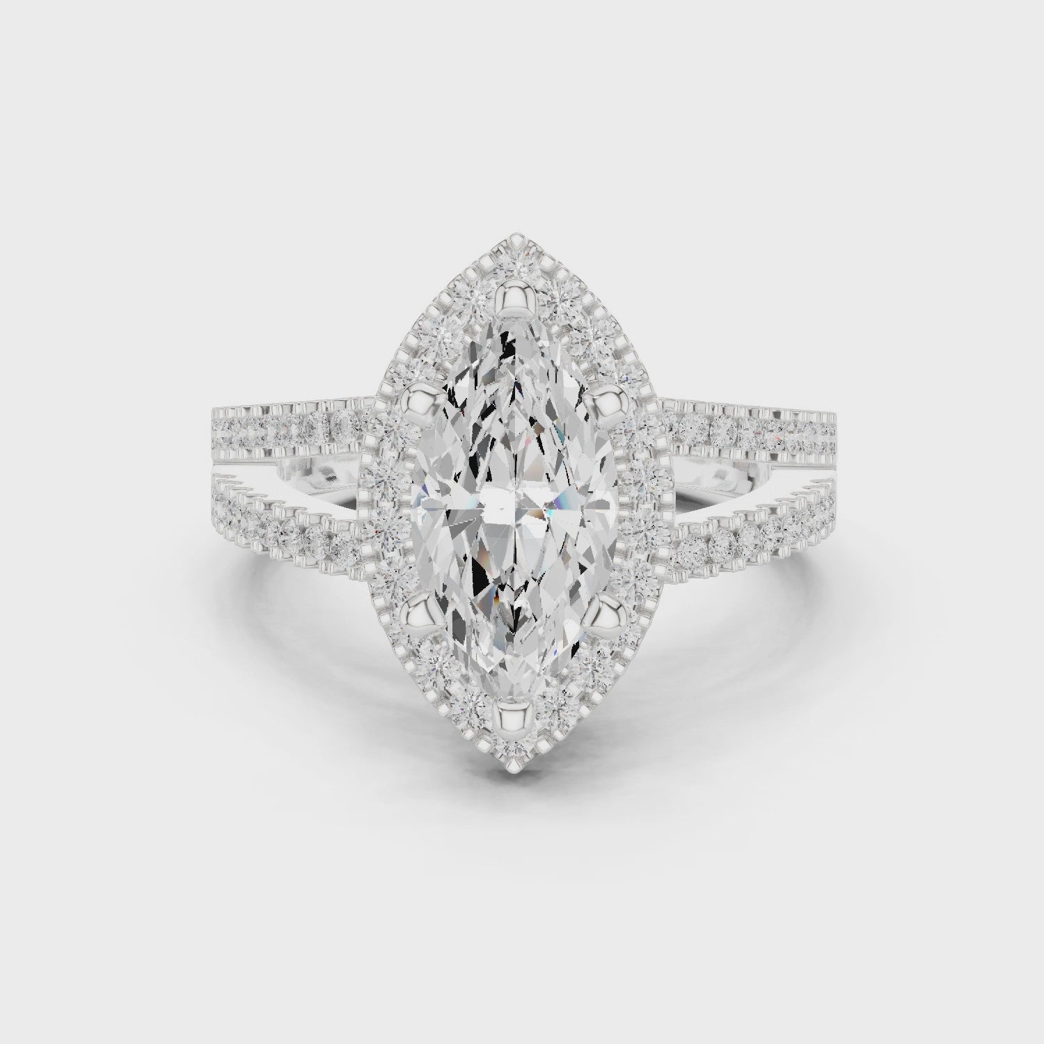2.50 Carat Marquise Cut Lab-Grown Diamond Engagement Ring