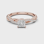 0.75 Carat Princess Cut Lab-Grown Diamond Engagement Ring
