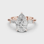 3.35 Carat Pear Cut Lab-Grown Diamond Solitaire Ring in 14K / 18K Gold , VVS1 Clarity – SGL Certified