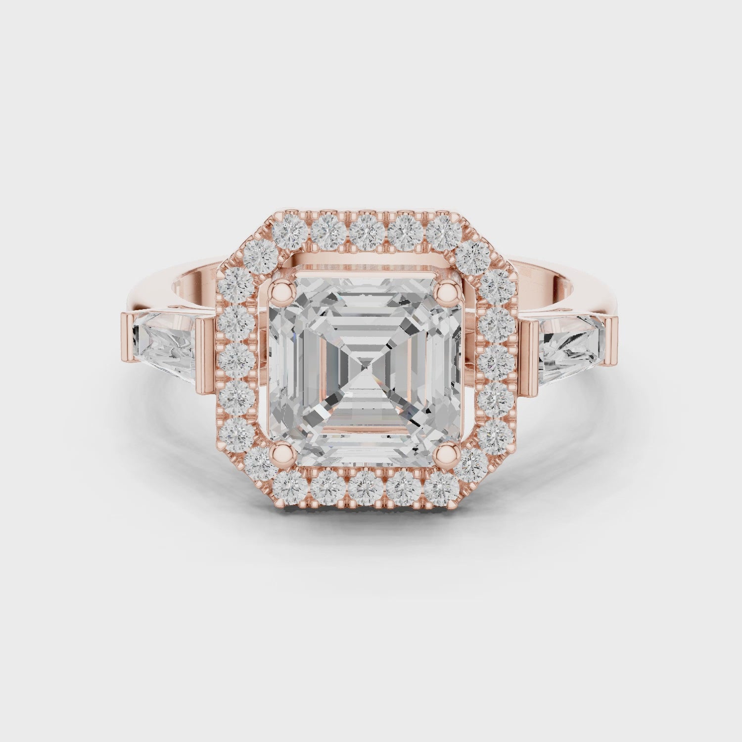 2.90 Carat Asscher Cut Lab-Grown Diamond Solitaire Ring in 14K / 18K Gold , VVS1 Clarity – SGL Certified