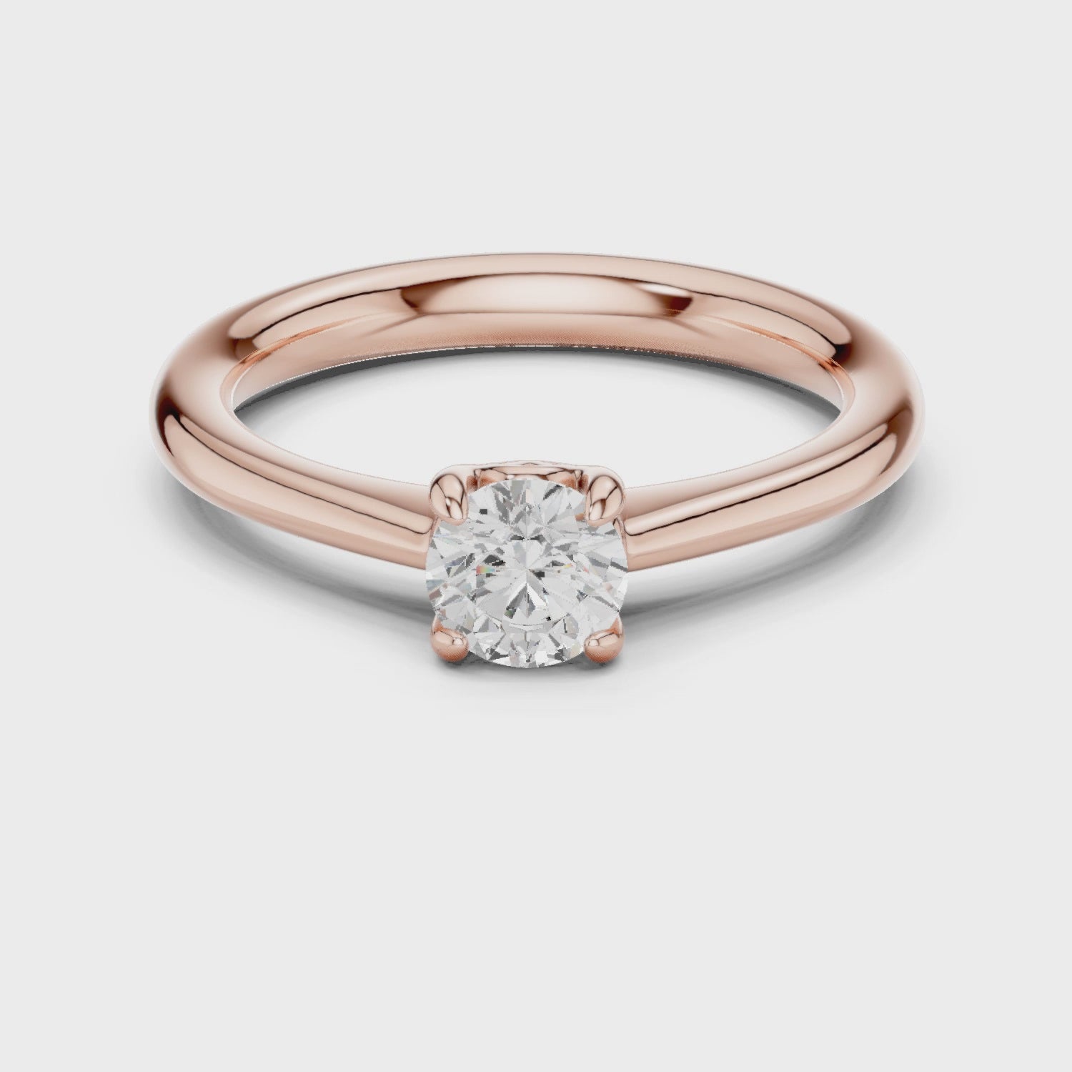 0.50 Carat Round Cut Lab-Grown Diamond Solitaire Ring in 14K / 18K Gold , VVS1 Clarity – SGL Certified