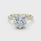 4.50 Carat Heart Cut Lab-Grown Diamond Solitaire Ring in 14K / 18K Gold, VVS1 Clarity – SGL Certified