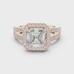 2.50 Carat Asscher Cut Lab-Grown Diamond Solitaire Engagement Ring