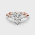 3.35 Carat Heart Cut Lab-Grown Diamond Solitaire Ring in 14K / 18K Gold , VVS1 Clarity – SGL Certified