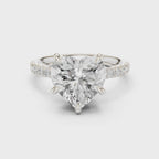 4.50 Carat Heart Cut Lab-Grown Diamond Solitaire Ring in 14K / 18K Gold, VVS1 Clarity – SGL Certified