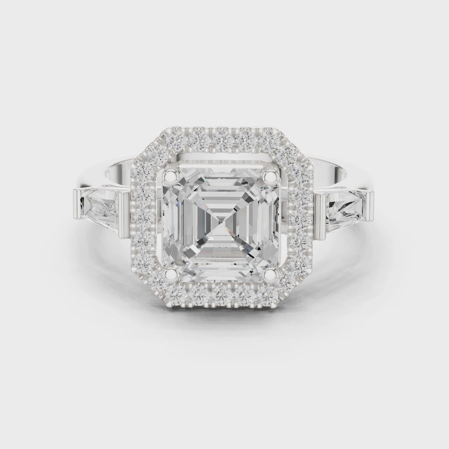 2.90 Carat Asscher Cut Lab-Grown Diamond Solitaire Ring in 14K / 18K Gold , VVS1 Clarity – SGL Certified
