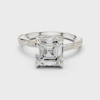 3.00 Carat Asscher Cut Lab-Grown Diamond Solitaire Ring in 14K / 18K Gold , VVS1 Clarity – SGL Certified