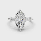 3.35 Carat Marquise Cut Lab-Grown Diamond Solitaire Ring in 14K / 18K Gold , VVS1 Clarity – SGL Certified