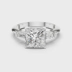3.35 Carat Princess Cut Lab-Grown Diamond Solitaire Ring in 14K / 18K Gold , VVS1 Clarity – SGL Certified