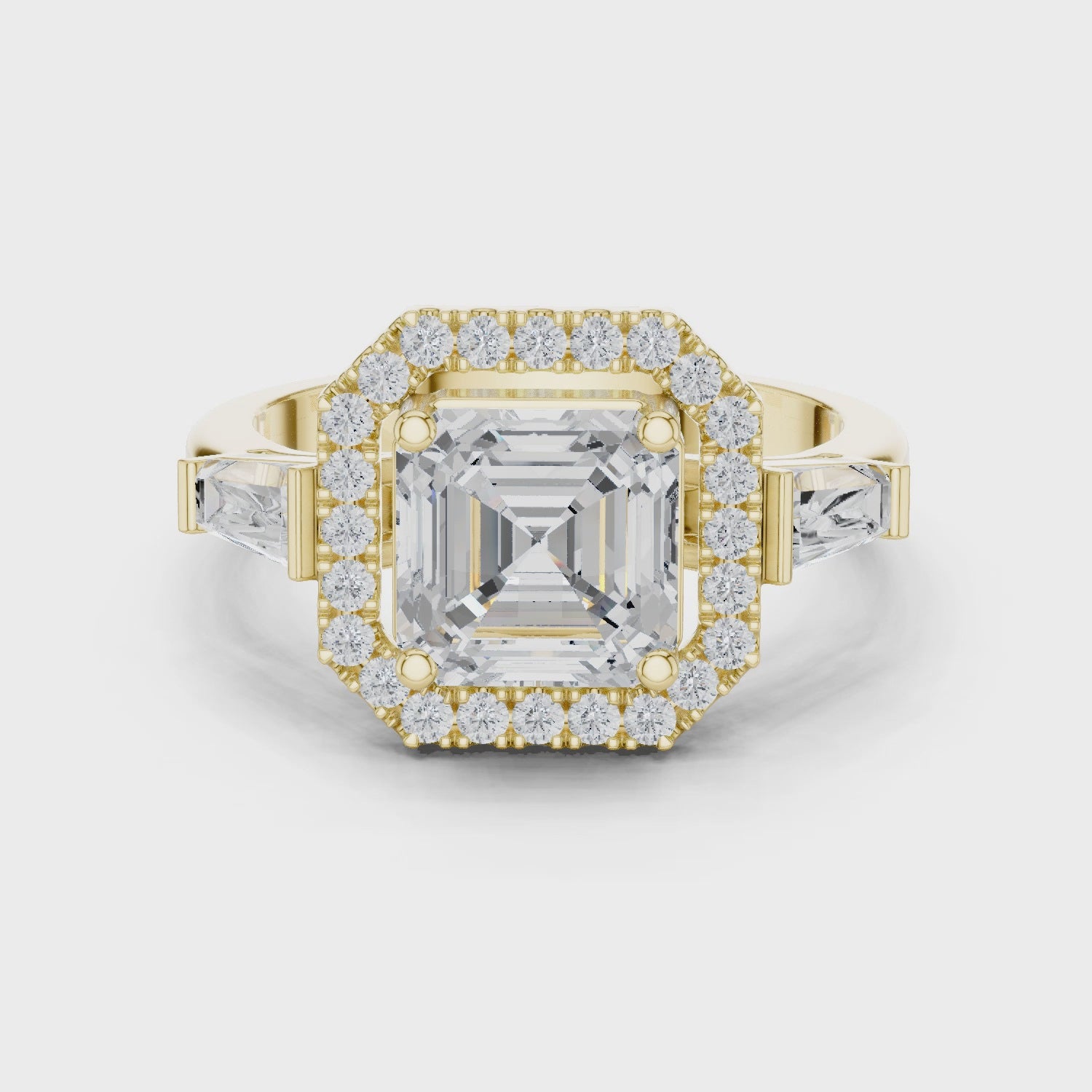2.90 Carat Asscher Cut Lab-Grown Diamond Solitaire Ring in 14K / 18K Gold , VVS1 Clarity – SGL Certified