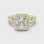 2.50 Carat Asscher Cut Lab-Grown Diamond Solitaire Engagement Ring