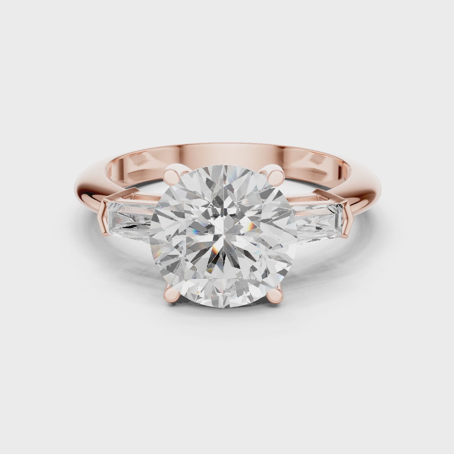 3.35 Carat Round Cut Lab-Grown Diamond Solitaire Ring in 14K / 18K Gold , VVS1 Clarity – SGL Certified