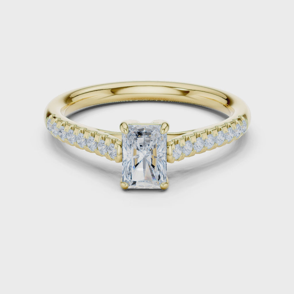 0.85 Carat Radiant Cut Lab-Grown Diamond Engagement Ring