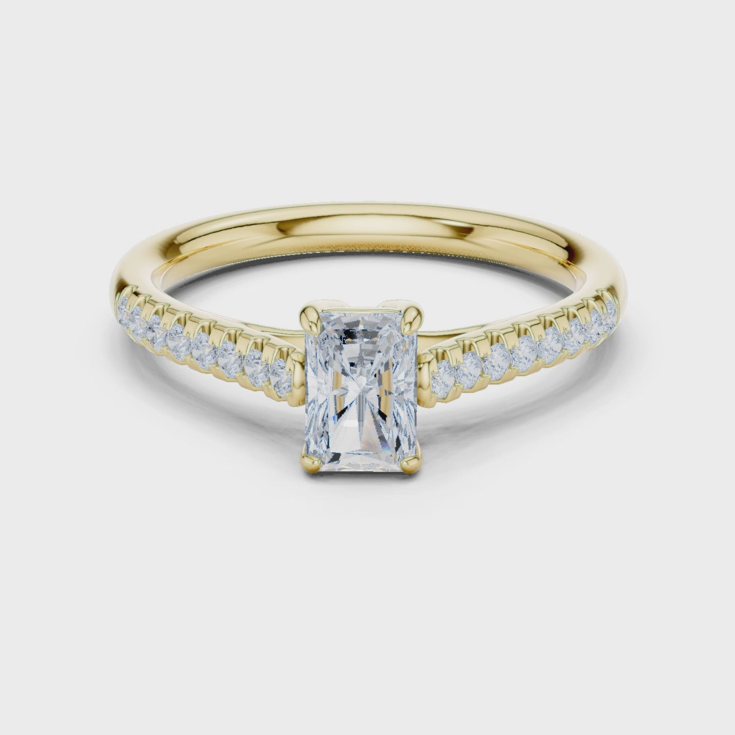 0.85 Carat Radiant Cut Lab-Grown Diamond Engagement Ring