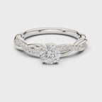 0.75 Carat Round Cut Lab-Grown Diamond Engagement Ring