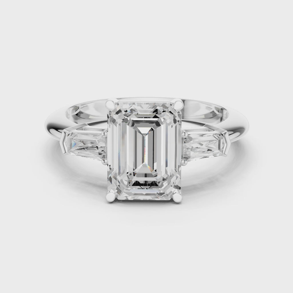 3.35 Carat Radiant Cut Lab-Grown Diamond Solitaire Ring in 14K / 18K Gold , VVS1 Clarity – SGL Certified