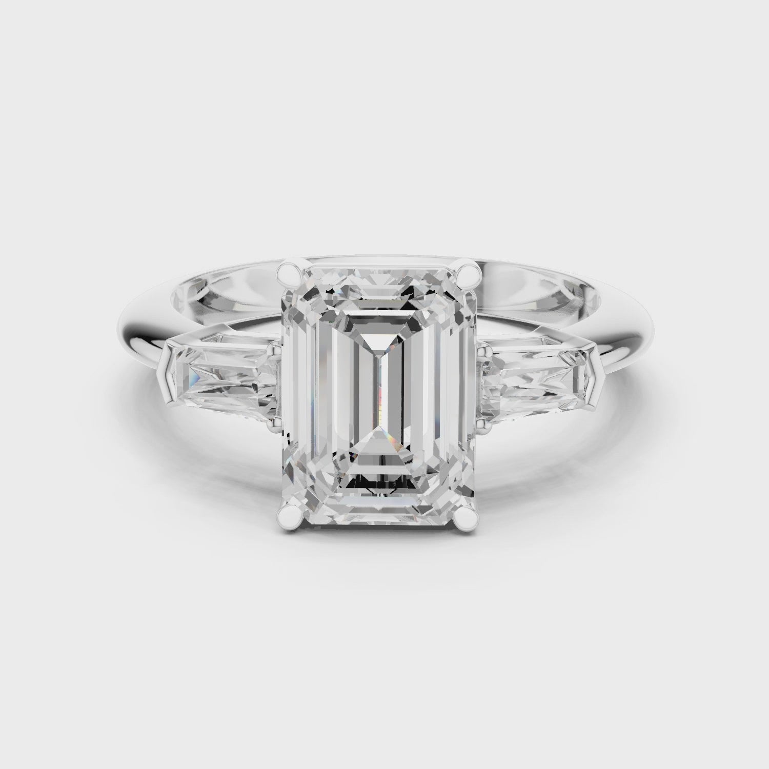 3.35 Carat Radiant Cut Lab-Grown Diamond Solitaire Ring in 14K / 18K Gold , VVS1 Clarity – SGL Certified