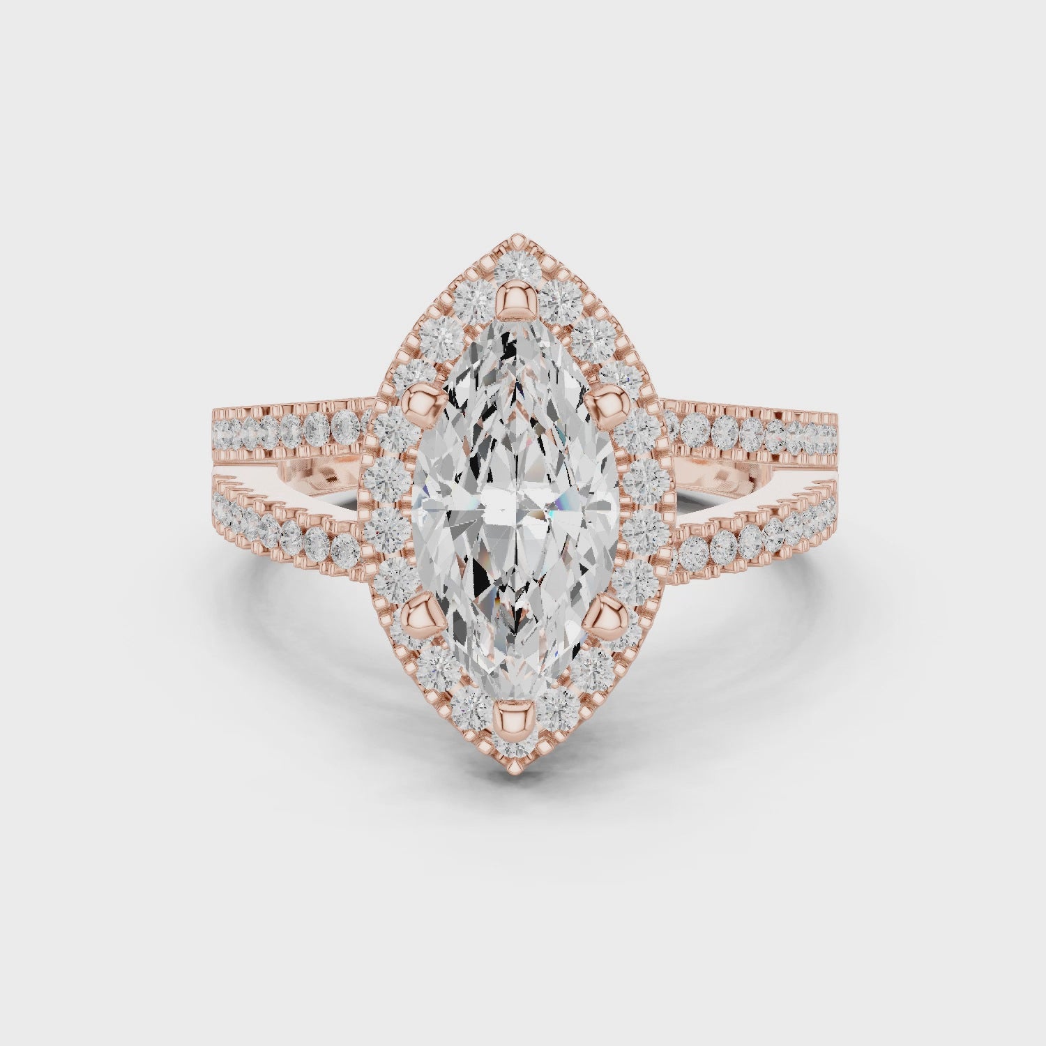 2.50 Carat Marquise Cut Lab-Grown Diamond Engagement Ring