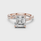3.00 Carat Asscher Cut Lab-Grown Diamond Solitaire Ring in 14K / 18K Gold , VVS1 Clarity – SGL Certified