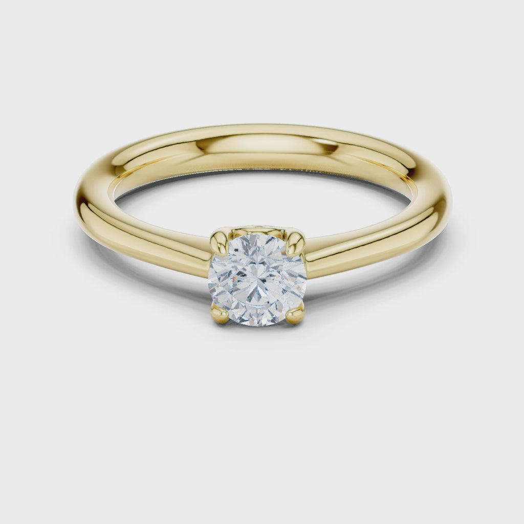 0.50 Carat Round Cut Lab-Grown Diamond Solitaire Ring in 14K / 18K Gold , VVS1 Clarity – SGL Certified