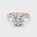 4.50 Carat Heart Cut Lab-Grown Diamond Solitaire Ring in 14K / 18K Gold, VVS1 Clarity – SGL Certified