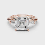 3.35 Carat Asscher Cut Lab-Grown Diamond Solitaire Ring in 14K / 18K Gold , VVS1 Clarity – SGL Certified