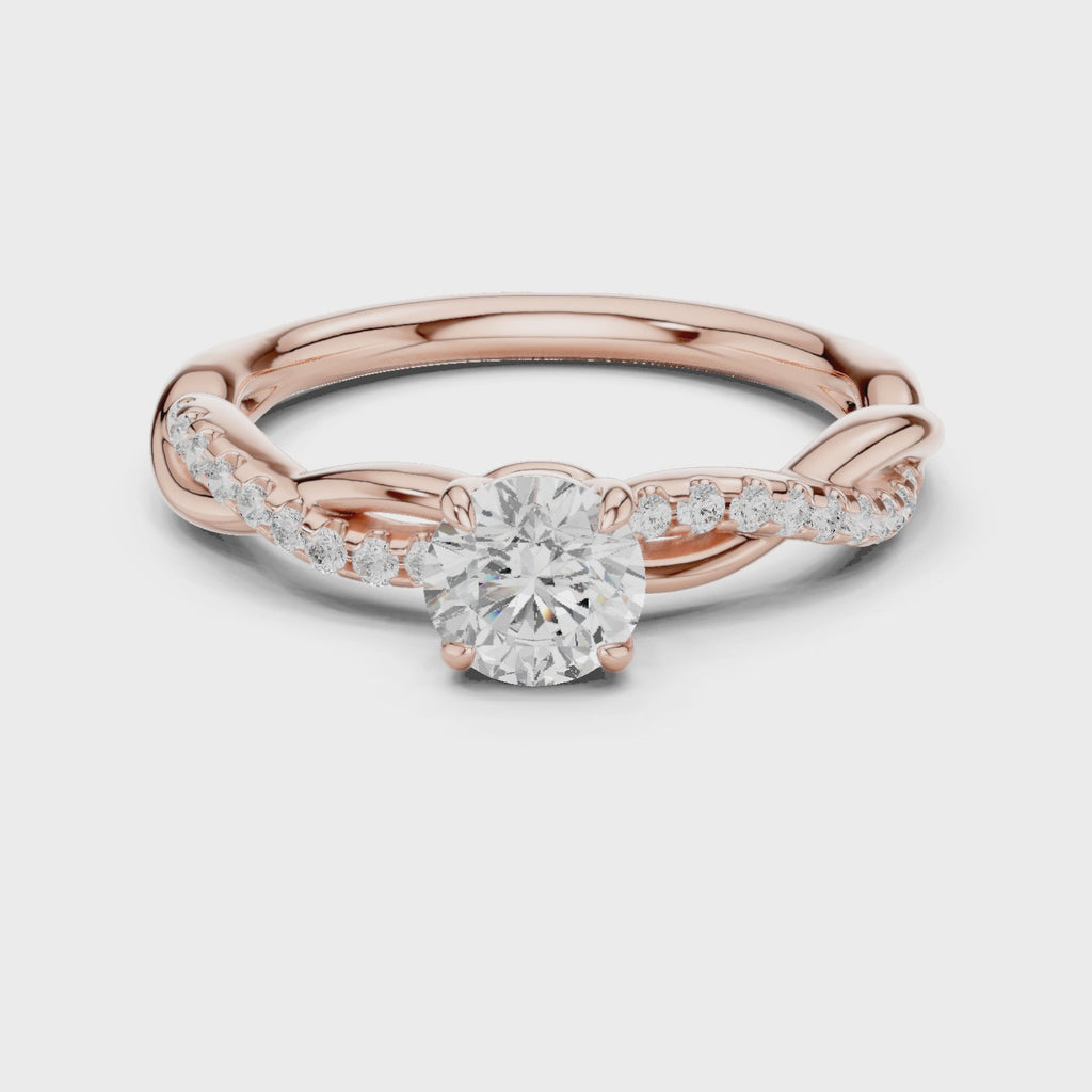 0.75 Carat Round Cut Lab-Grown Diamond Engagement Ring