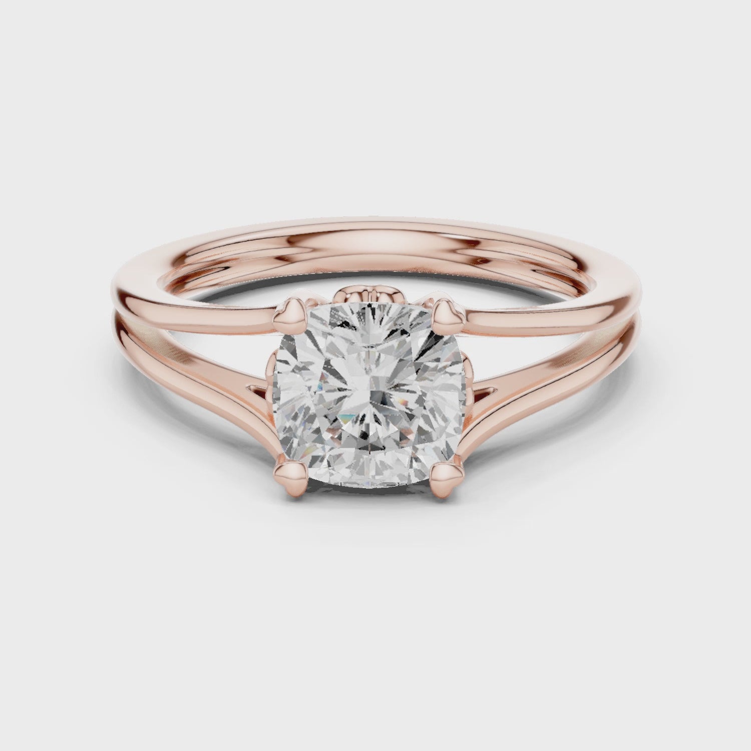1.25 Carat Cushion Cut Lab-Grown Diamond Solitaire Ring in 14K / 18K Gold , VVS1 Clarity – SGL Certified