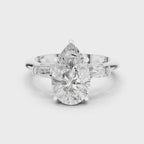 3.35 Carat Pear Cut Lab-Grown Diamond Solitaire Ring in 14K / 18K Gold , VVS1 Clarity – SGL Certified