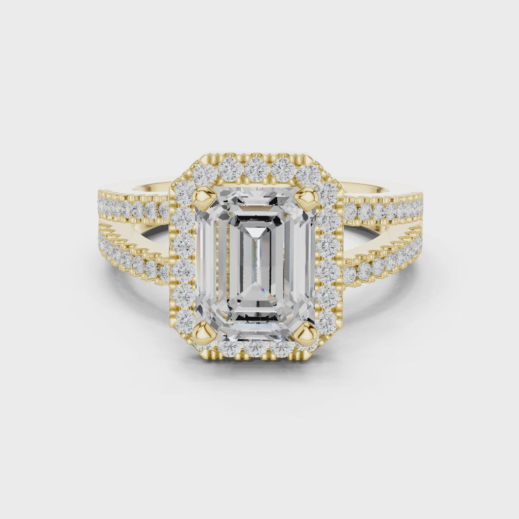 2.50 Carat Emerald Cut Lab-Grown Diamond Engagement Ring