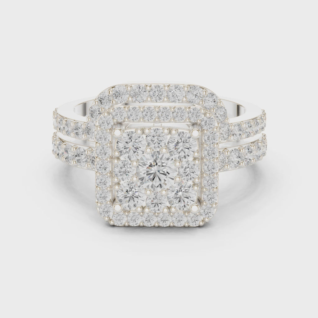 1.85 Carat Round Cut Lab-Grown Diamond Engagement Ring