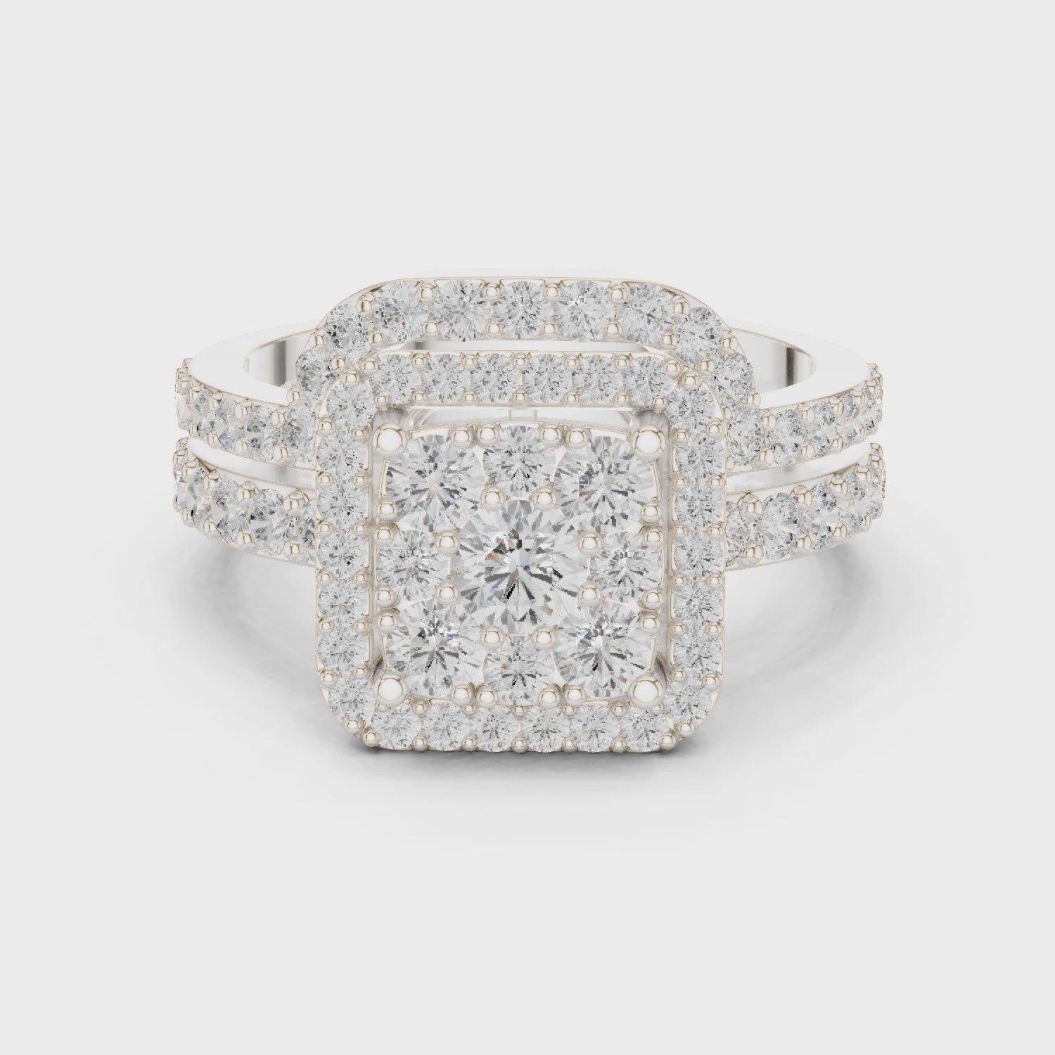 1.85 Carat Round Cut Lab-Grown Diamond Engagement Ring