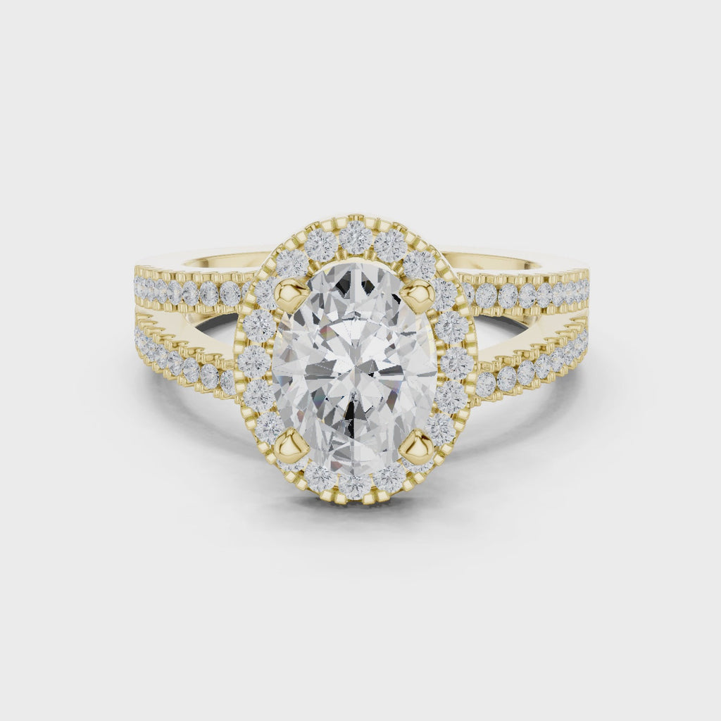 2.50 Carat Oval Cut Lab-Grown Diamond Engagement Ring