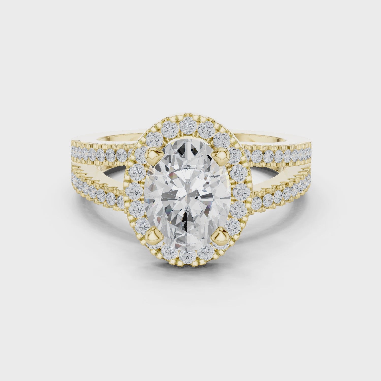 2.50 Carat Oval Cut Lab-Grown Diamond Engagement Ring