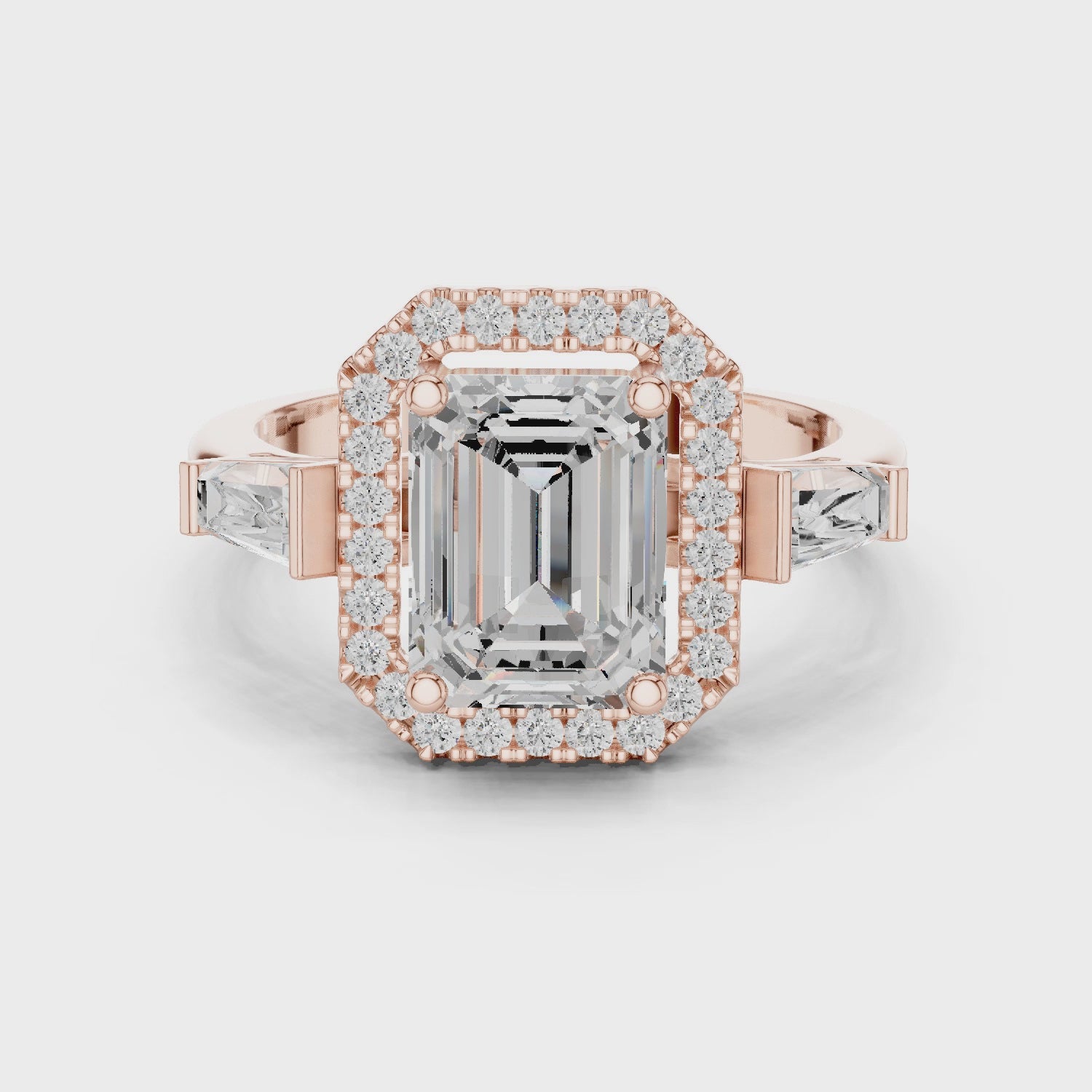 2.90 Carat Emerald Cut Lab-Grown Diamond Solitaire Ring in 14K / 18K Gold , VVS1 Clarity – SGL Certified