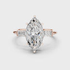 3.35 Carat Marquise Cut Lab-Grown Diamond Solitaire Ring in 14K / 18K Gold , VVS1 Clarity – SGL Certified
