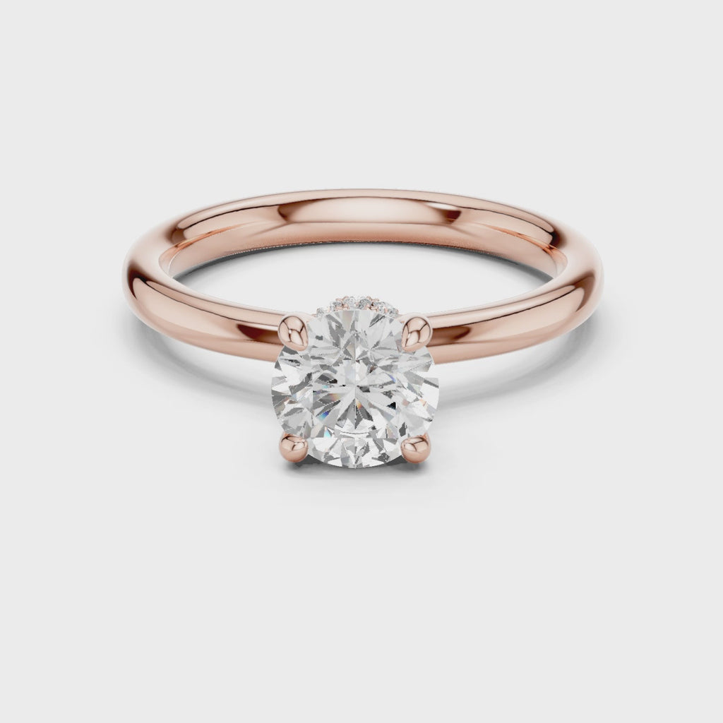 1.10 Carat Round Cut Lab-Grown Diamond Solitaire Ring in 14K / 18K Gold, VVS1 Clarity – SGL Certified