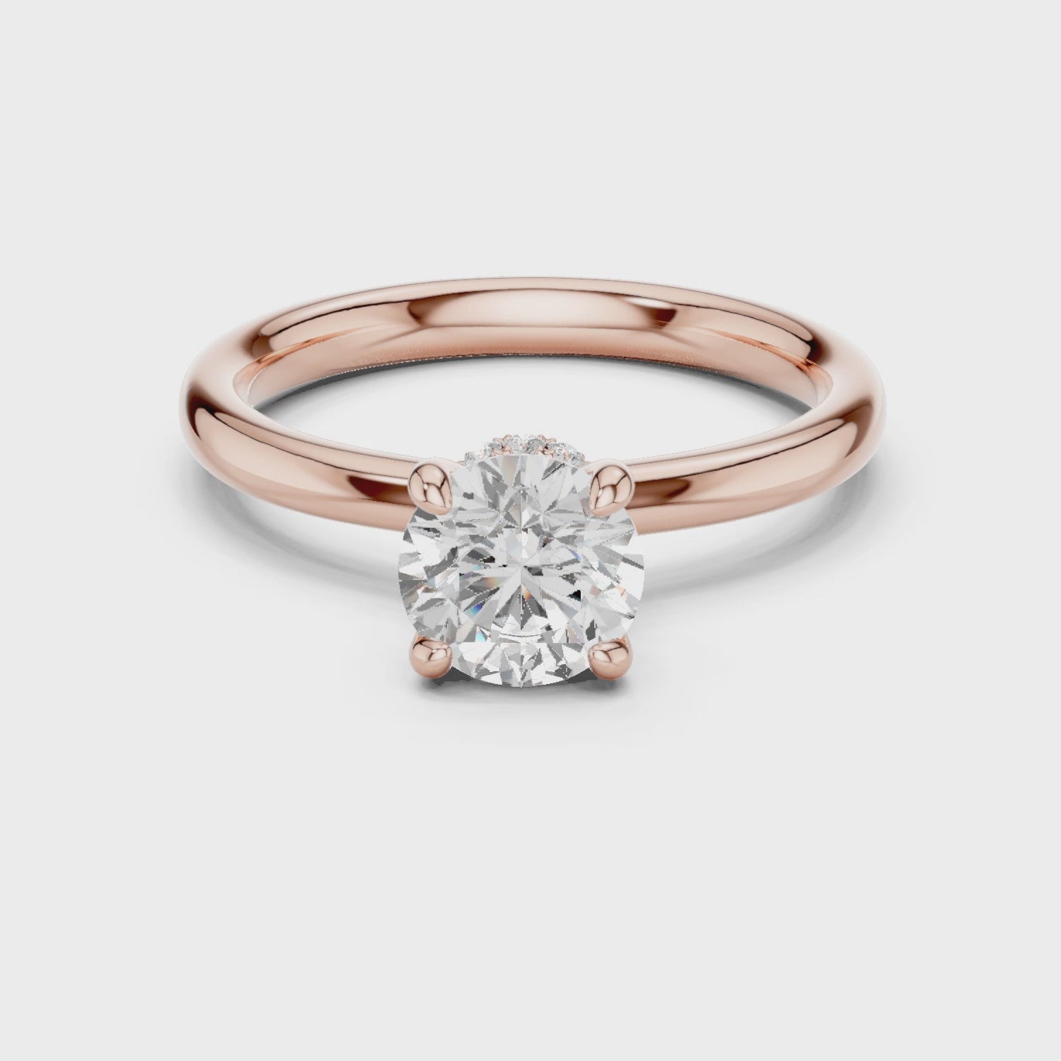 1.10 Carat Round Cut Lab-Grown Diamond Solitaire Ring in 14K / 18K Gold, VVS1 Clarity – SGL Certified
